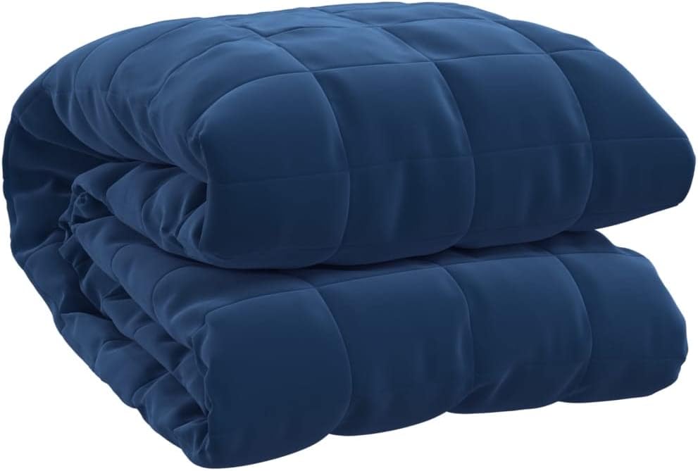 Homgoday Gewichtete Decke Blau 155x220 cm 11 kg Stoff, Möbeldekor Warme und Bequeme Decke, Hochwerti