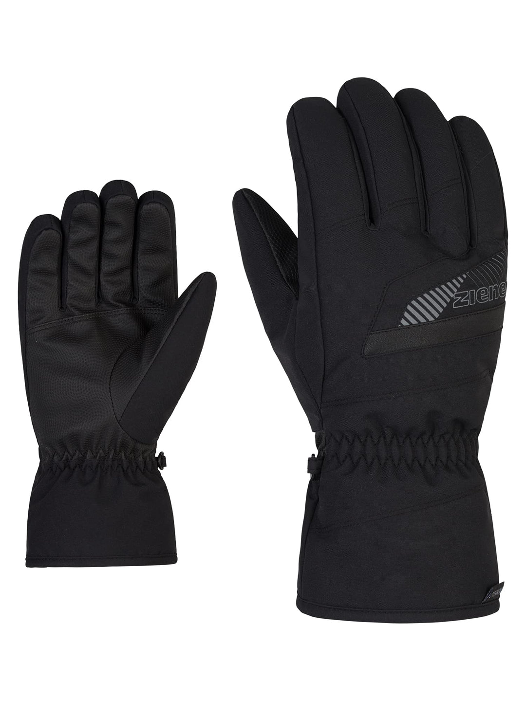 Ziener Herren Gordan Ski-Handschuhe/Wintersport | wasserdicht, atmungsaktiv, , 10.5 black/graphite,
