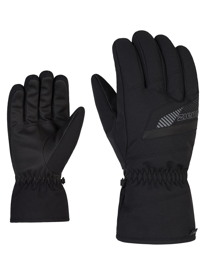 Ziener Herren Gordan Ski-Handschuhe/Wintersport | wasserdicht, atmungsaktiv, , 10.5 black/graphite,