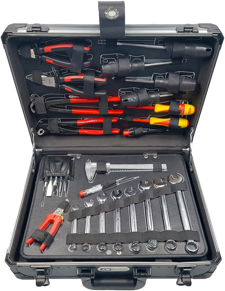 'KS Tools 922.0731 Set 130-teilig Maintenance 1/4 – 1/2 " satiniert verchromt, satiniert verchromt