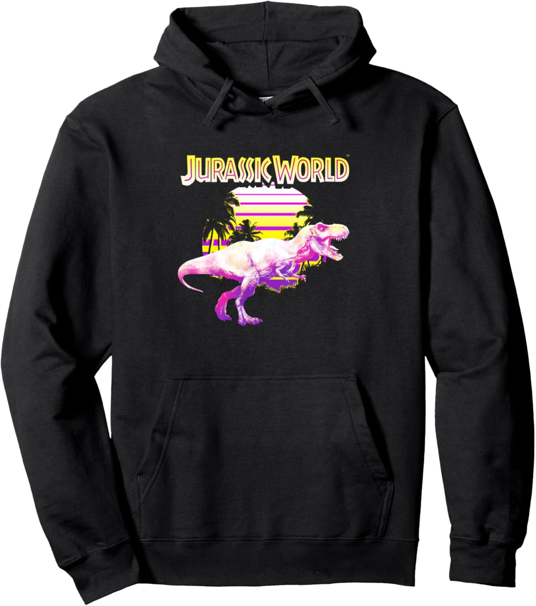 Jurassic World T-Rex Neon Neon Lizard Crossing Pullover Hoodie
