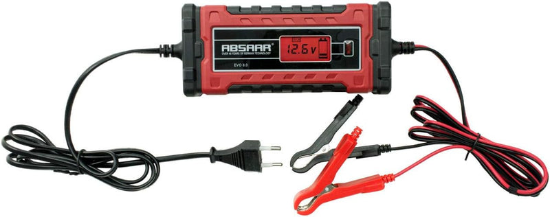 Absaar 158003 Batterieladegerät AB-PRO 8 12/24V, Rot/Schwarz 12/24V AB-PRO 8, 12/24V AB-PRO 8