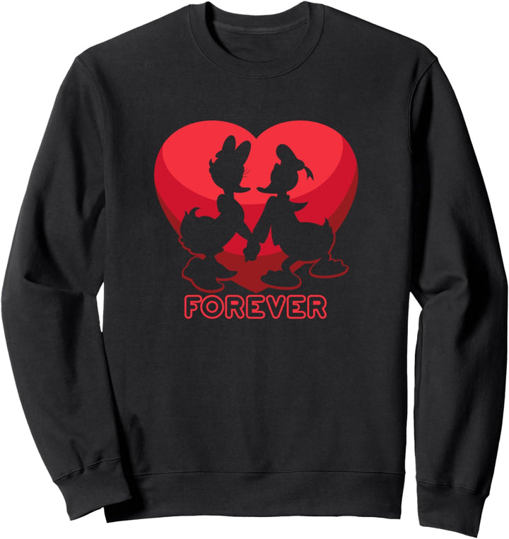 Disney Donald and Daisy Duck Forever Heart Valentine's Day Sweatshirt