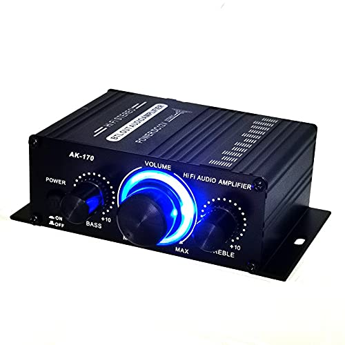 12V 400W Aluminium HiFi Audio Verstärker Auto Stereo Mini Power Amplifier, Stereo-Audioverstärker fü