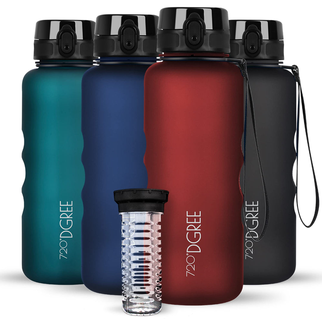 720°DGREE Trinkflasche 1,5l “uberBottle“ +Früchtebehälter - BPA-Frei, Auslaufsicher - Wasserflasche