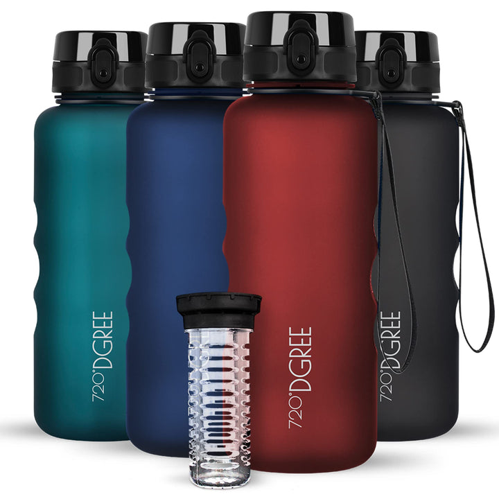 720°DGREE Trinkflasche 1,5l “uberBottle“ +Früchtebehälter - BPA-Frei, Auslaufsicher - Wasserflasche