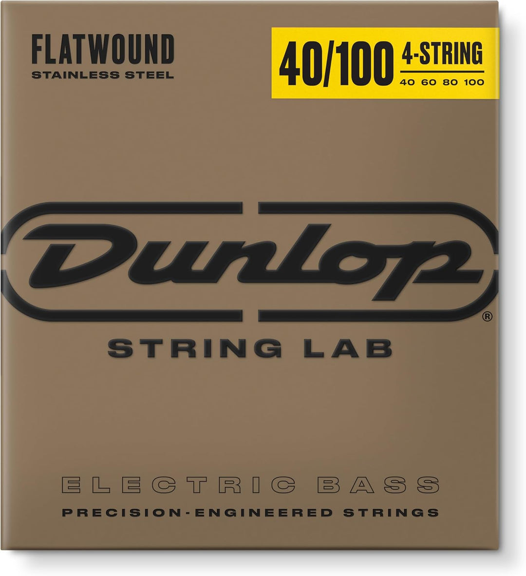 Dunlop DBFS40100 - Bass-Saitensatz - Flachnetze mit langer Mensur 40-100