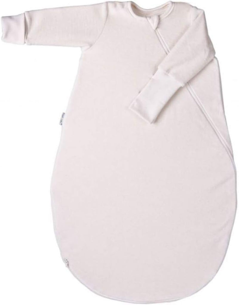 Popolini Schlafsack Langarm aus Baumwollvlies Bio-Baumwolle (L - 110 cm)