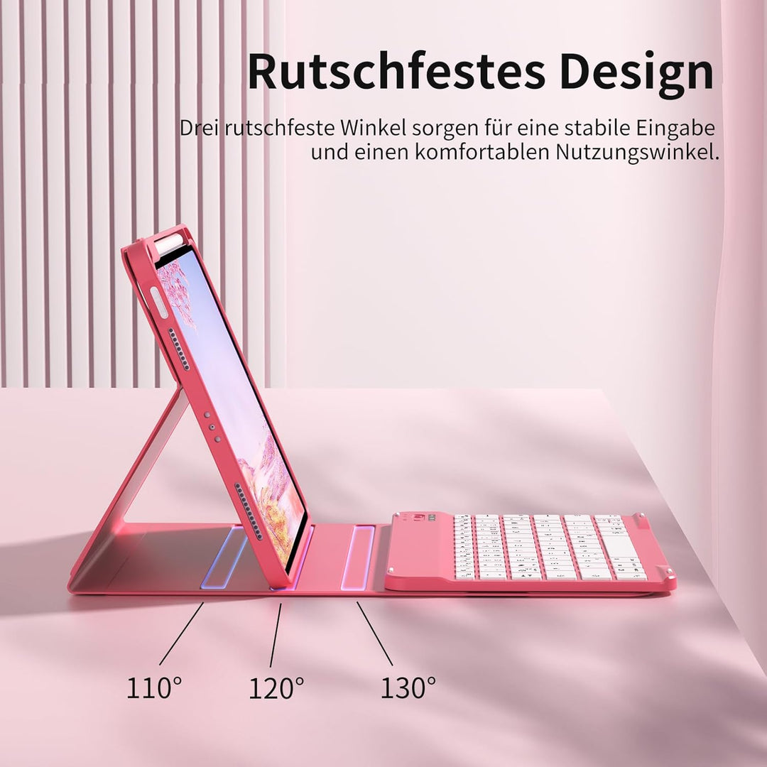 Tastatur mit Hülle für iPad 11. Generation 2025 11 Zoll A16/ iPad 10. Generation 2022 10,9 Zoll Hüll