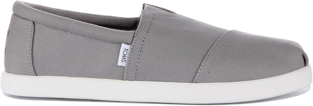 TOMS Herren Alp FWD Flacher Slipper 46 EU Grau Recycelte Baumwollleinwand, 46 EU Grau Recycelte Baum