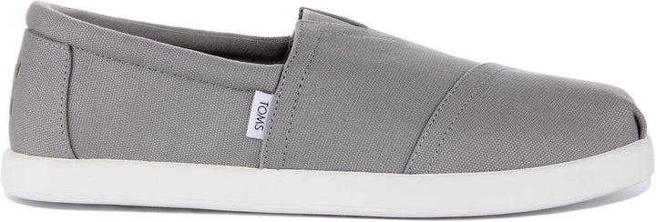 TOMS Herren Alp FWD Flacher Slipper 46 EU Grau Recycelte Baumwollleinwand, 46 EU Grau Recycelte Baum