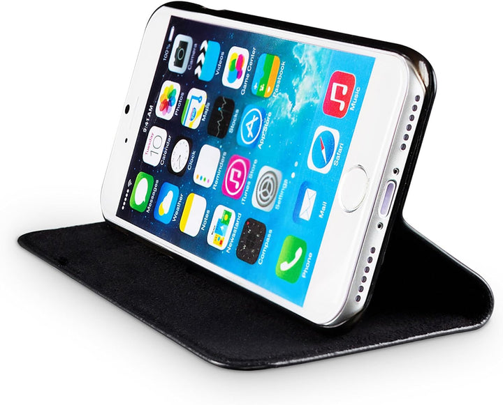 WIIUKA Echt Ledertasche - TRAVEL Nature - für Apple iPhone SE (2020), iPhone 8 und iPhone 7 - DEUTSC