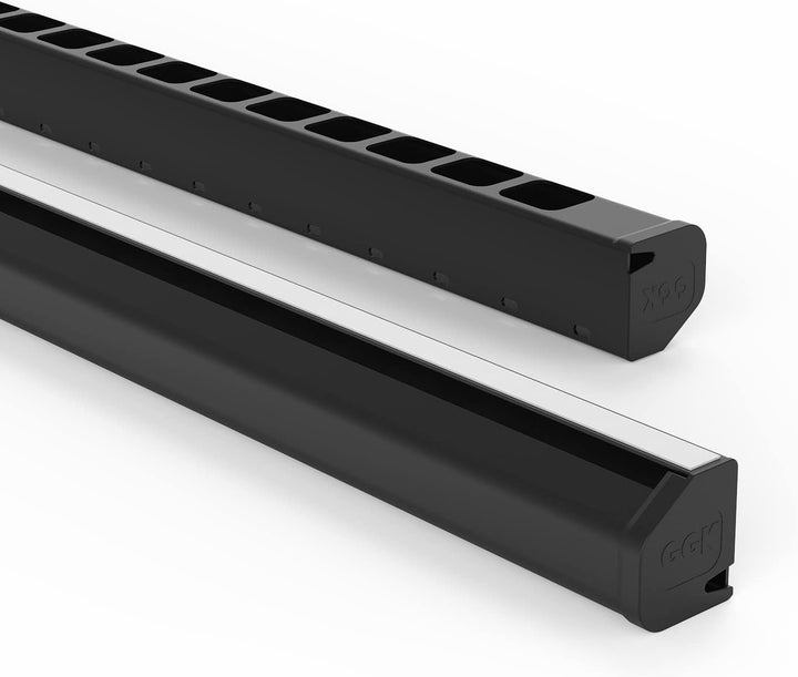 Habengut Untertisch-Kabelführung aus PVC Schwarz, für das Kabelmanagement am Schreibtisch - Länge 1,