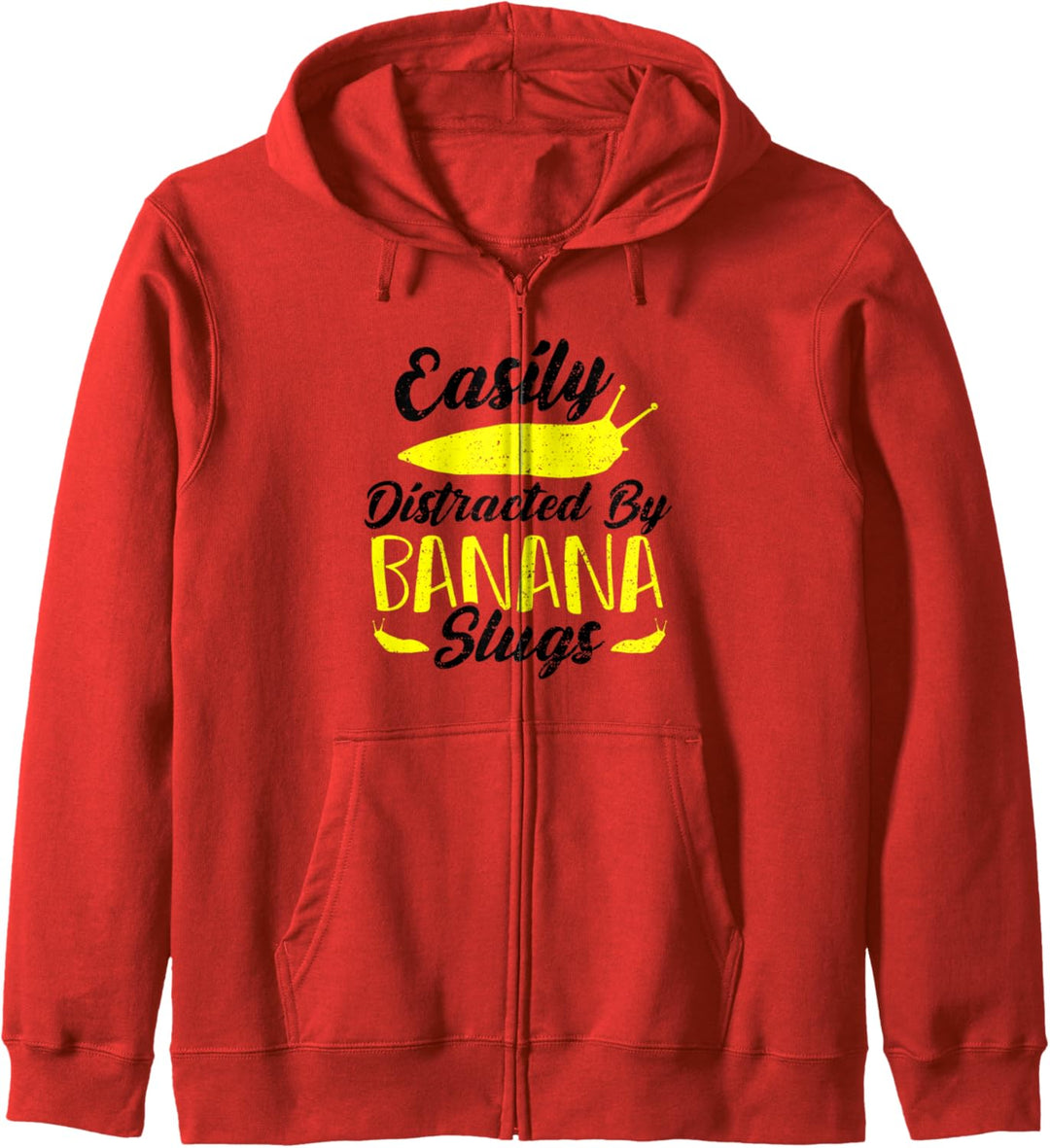 Bananen: Easily Distracted By Banana Slugs - Bananen Sprüche Kapuzenjacke