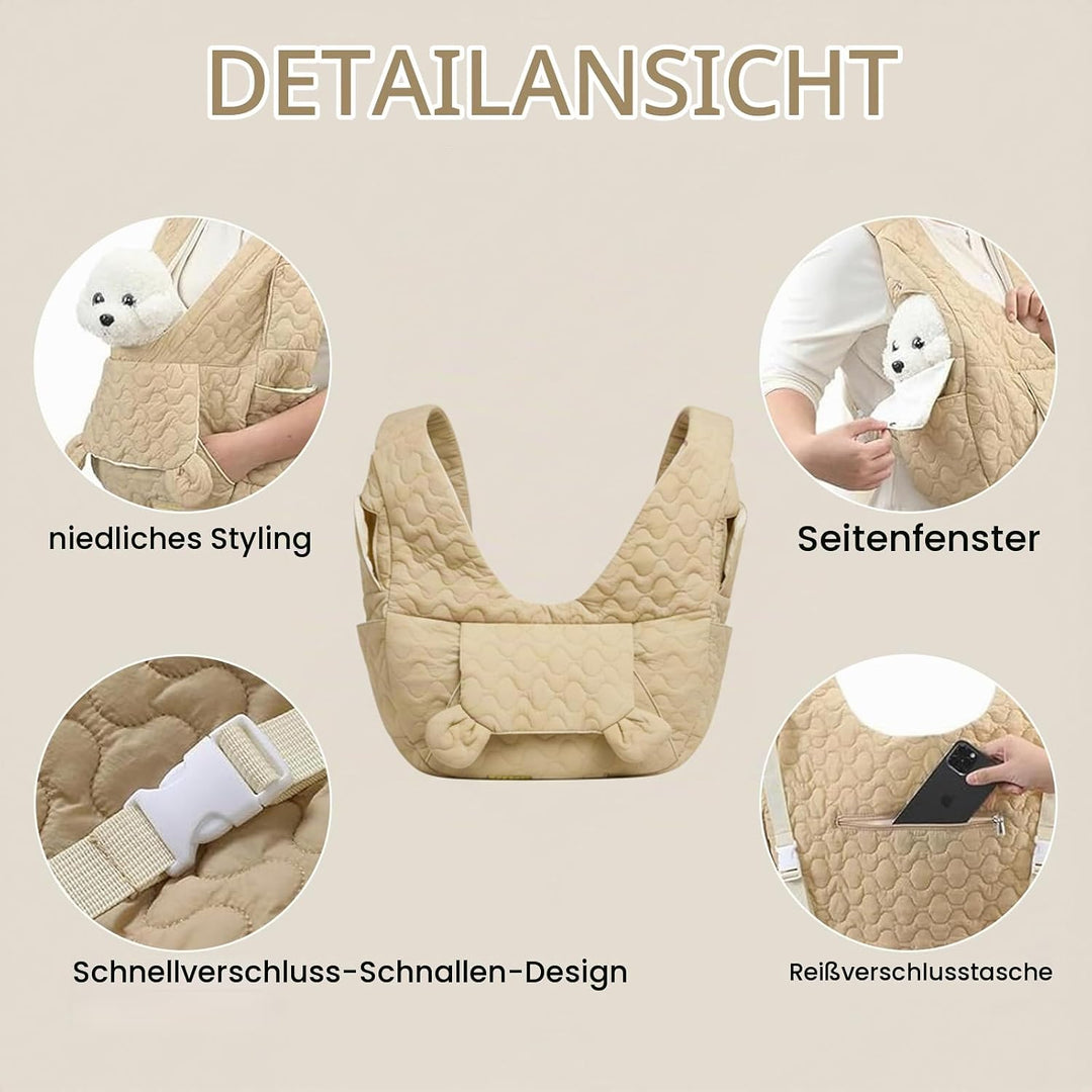 Hunderucksack, Hundetasche für Kleine Hunde 10kg, Hundetragetasche mit verstellbarem Schultergurt zu