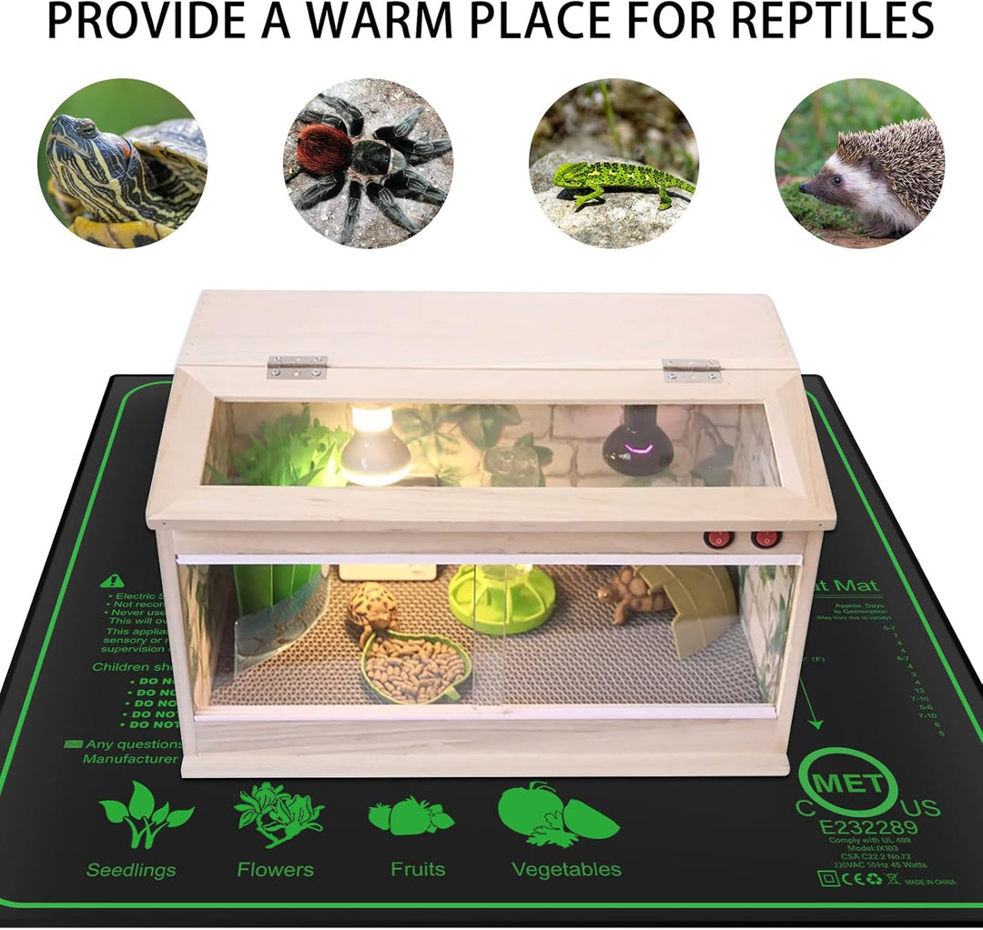 Heizmatte Pflanzen Wasserdichtes Heizmatte Terrarium Schnelle Erwärmung 50 * 52 cm, Sicher und Langl
