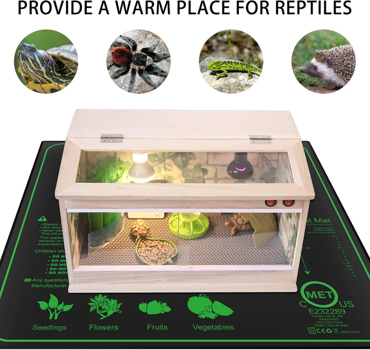 Heizmatte Pflanzen Wasserdichtes Heizmatte Terrarium Schnelle Erwärmung 50 * 52 cm, Sicher und Langl