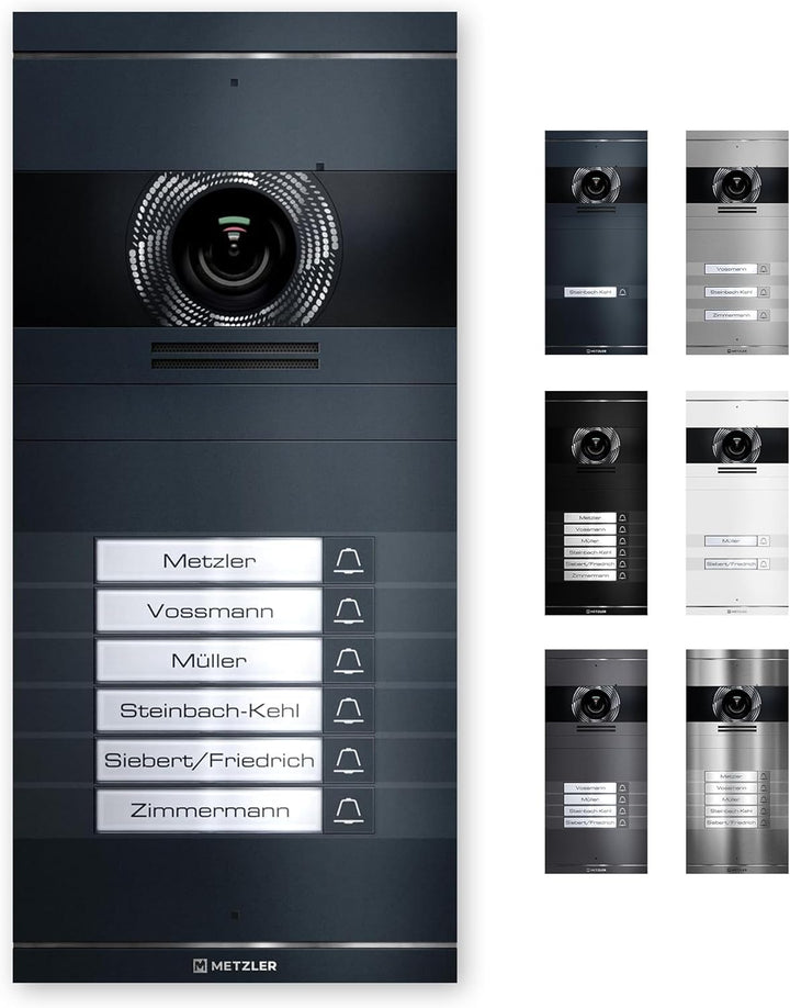 Metzler VDM10 2.0 Video Türsprechanlage, Sprechanlage Individuell konfigurierbar mit austauschbarem