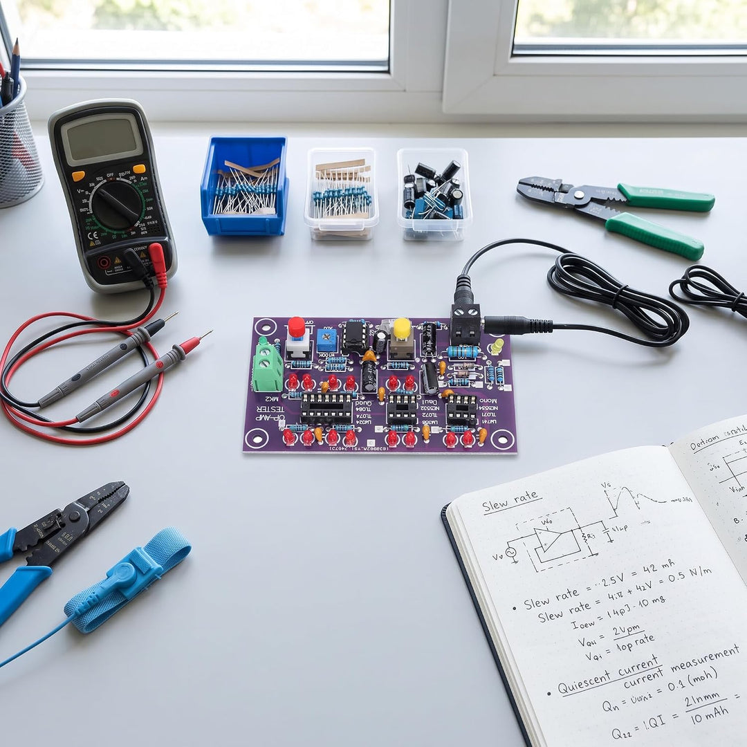 OP AMP Testmodul Operationsverstärker Testbrett Verstärkung Schaltung Test für Einzel Doppel Quad DC