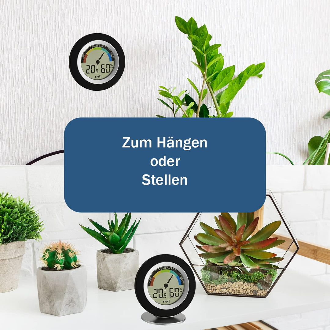 TFA Dostmann Thermo-Hygrometer digital Cosy, 30.5019.01, für Innenräume zur Raumklimakontrolle, Temp
