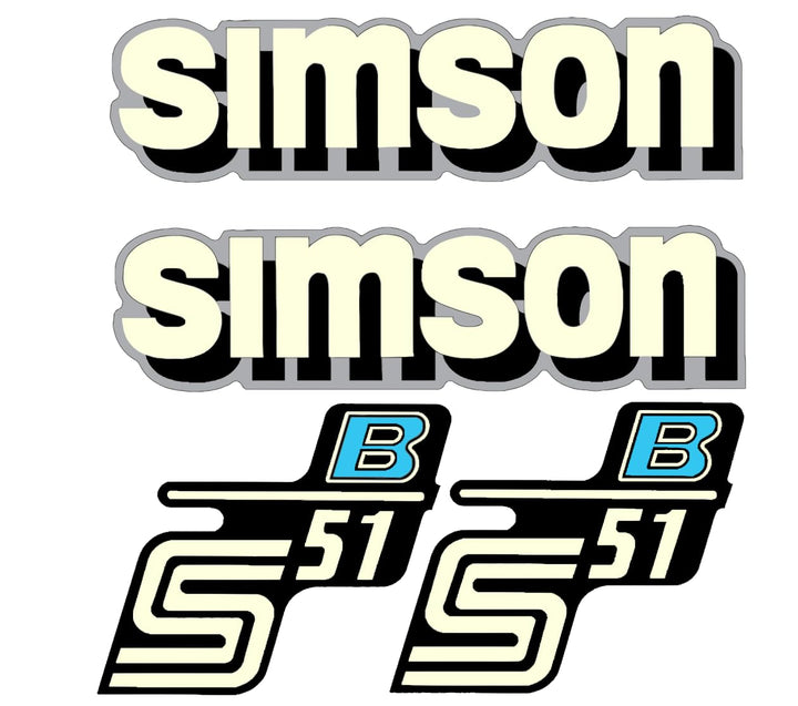 Simson S51 B Retro Wasserschiebebild Abziehbilder Decals Nass Schiebebild DDR IFA
