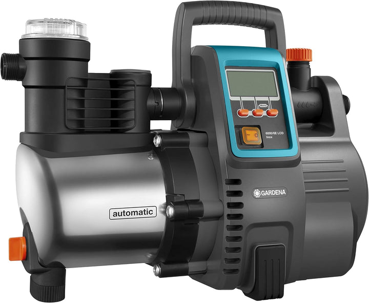 Gardena Premium Hauswasserautomat 6000/6E LCD Inox: Hauswasserpumpe & 01729-20 Gartenarbeit, Grau, 2