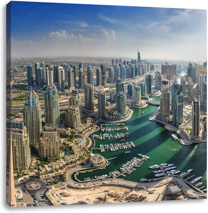 Dubai Hotel Burj al Arab, Format: 70x70 auf Leinwand, XXL riesige Bilder fertig gerahmt mit Keilrahm