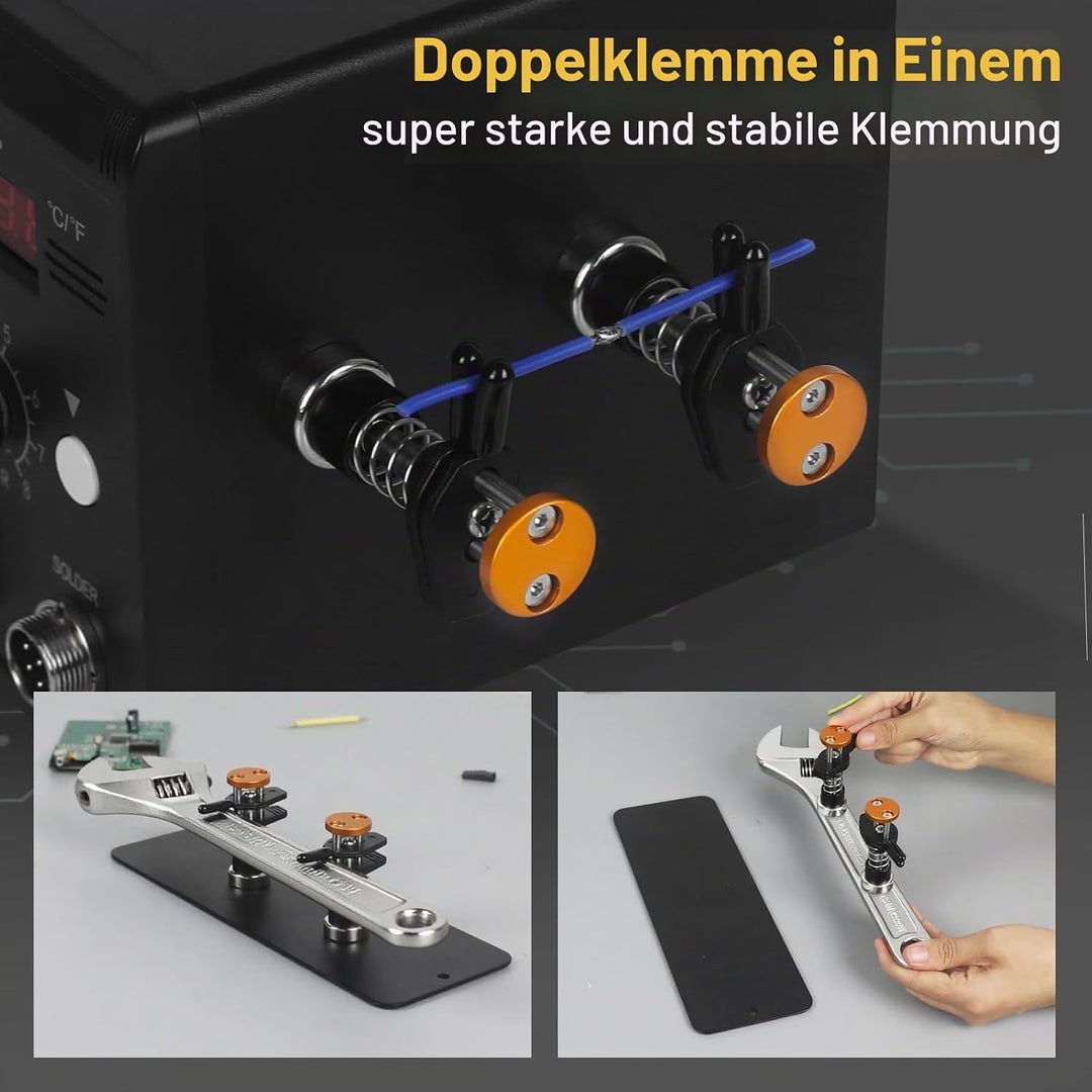 Magnetische Dritte Hand Löt-Halterung aus Metall, Verstellbare Helping Hands Klemme für Elektronik,