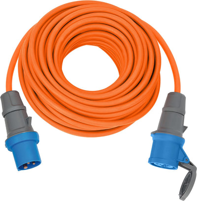 Brennenstuhl CEE 230V Camping-Verlängerungskabel 25m (H07RN-F 3G2,5 Kabel in der Signalfarbe orange,