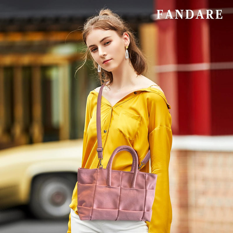 FANDARE Damen Canvas Handtasche Hobo Taschen Schultertasche Frauen Henkeltaschen Umhängetasche Tote