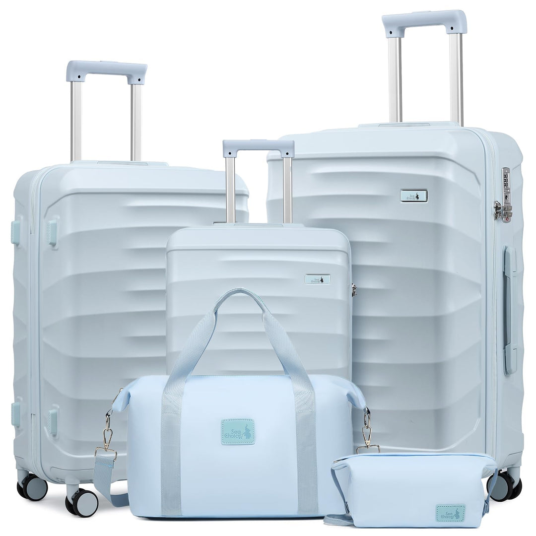 Sea choice Reisekoffer Set 5 Teilig ABS Hartschale Trolley Kofferset Gepäckset Grosse Kapazität Hand
