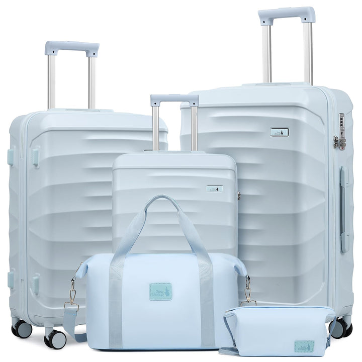 Sea choice Reisekoffer Set 5 Teilig ABS Hartschale Trolley Kofferset Gepäckset Grosse Kapazität Hand