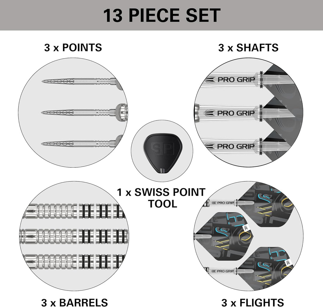 Target Darts Chris Dobey G1 90% Wolfram Swiss Point Stahlspitze Dart Satz 22 g, 22 g