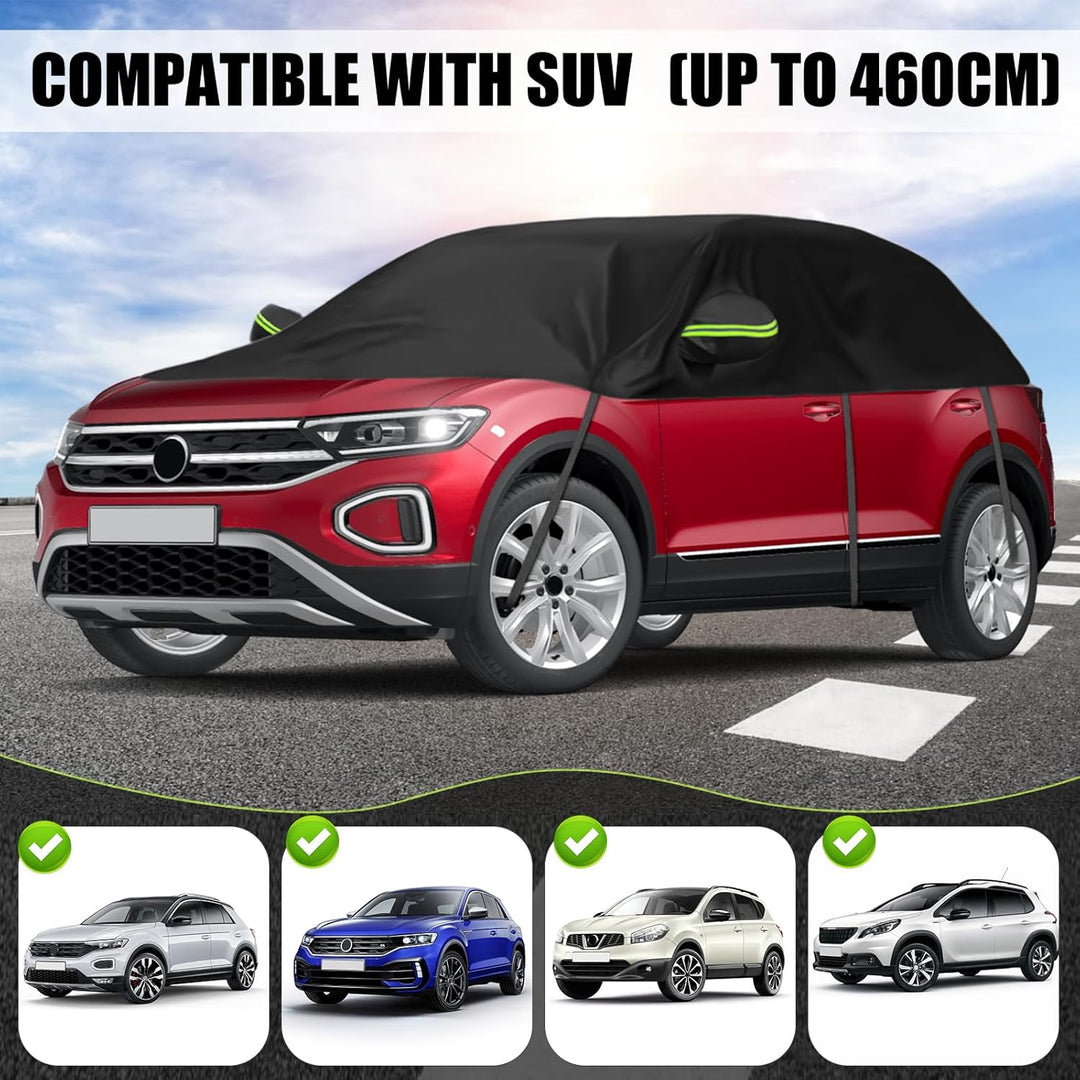 Autoabdeckung Ersatz für VW Tiguan SWB T-ROC Renault Captur, Universelle Sonnenfest Hälfte Autoabdec