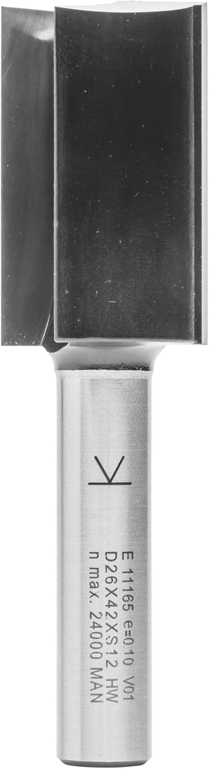 ENT 11165 Nutfräser HW, Schaft (S) 12 mm, Durchmesser (D) 26 mm, NL 42 mm, SL 50 mm, GL 94 mm, mit H
