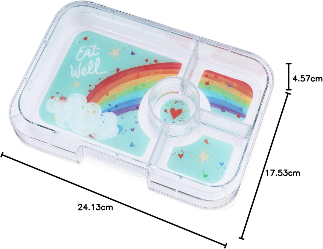 Yumbox Tapas XL Bento Box (Capri Pink, 4er Rainbow) - Lunchbox mit 4 Fächern, Brotdose für Jugendlic