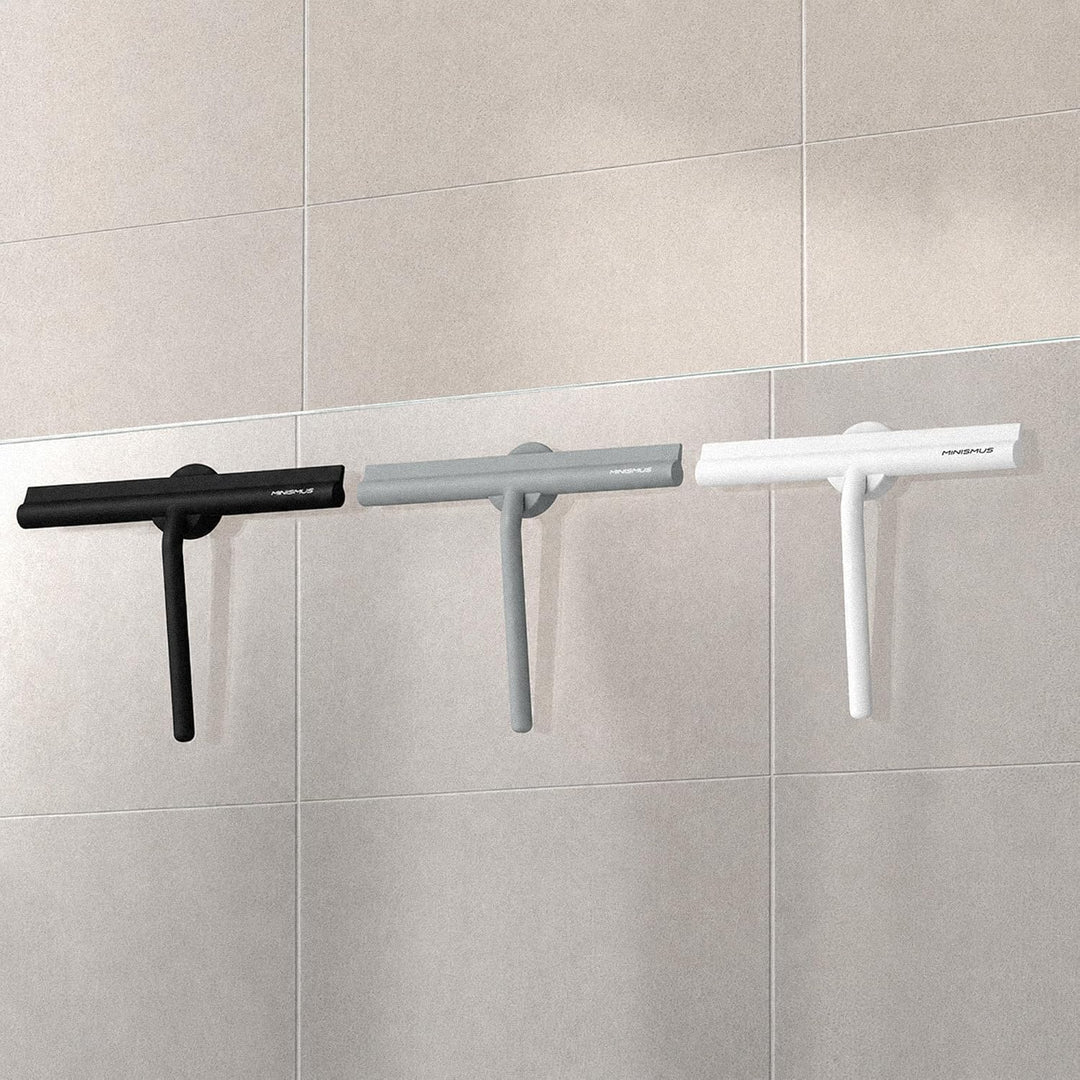 Minismus Duschabzieher für Dusche, Badezimmer, Fliesen, Spiegel, Fenster, bohrfreier Magnethalter, A