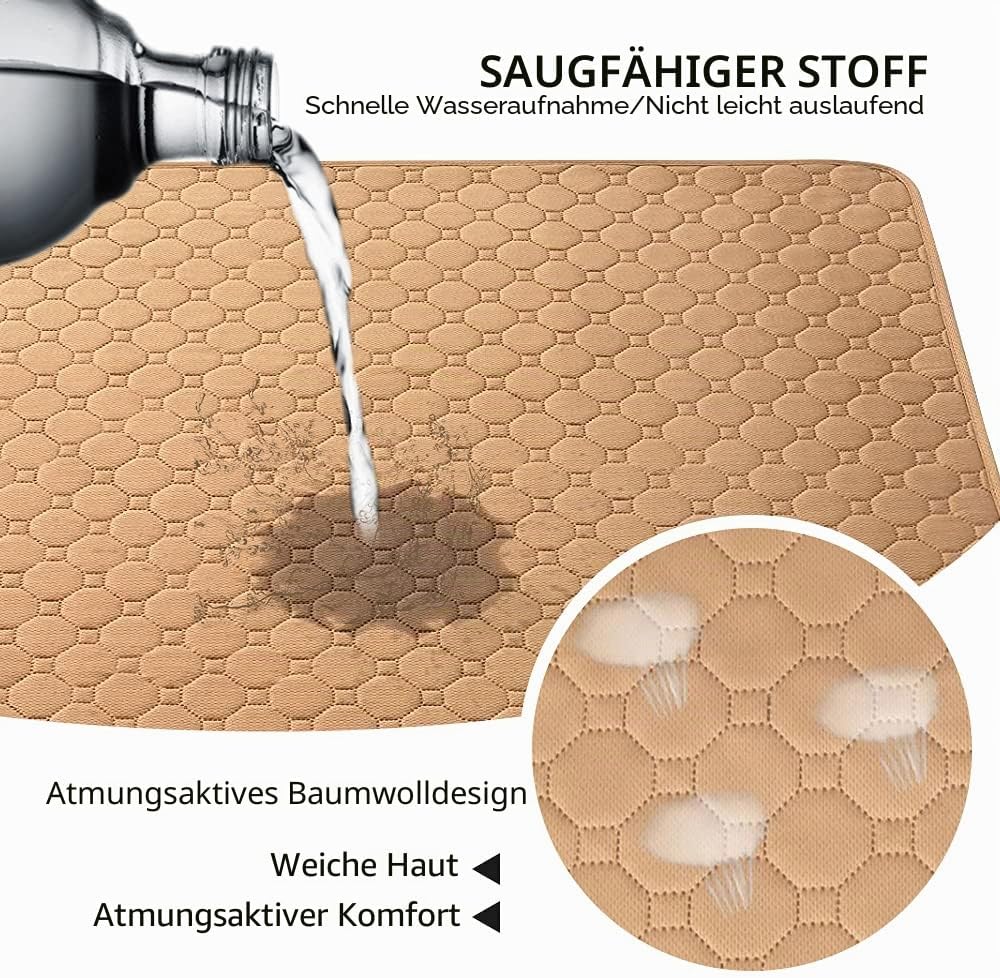 Trainingsunterlagen Welpen,Waschbar Haustier-Urinunterlage,Schnell Absorbierend Hunde Matte,Wiederve