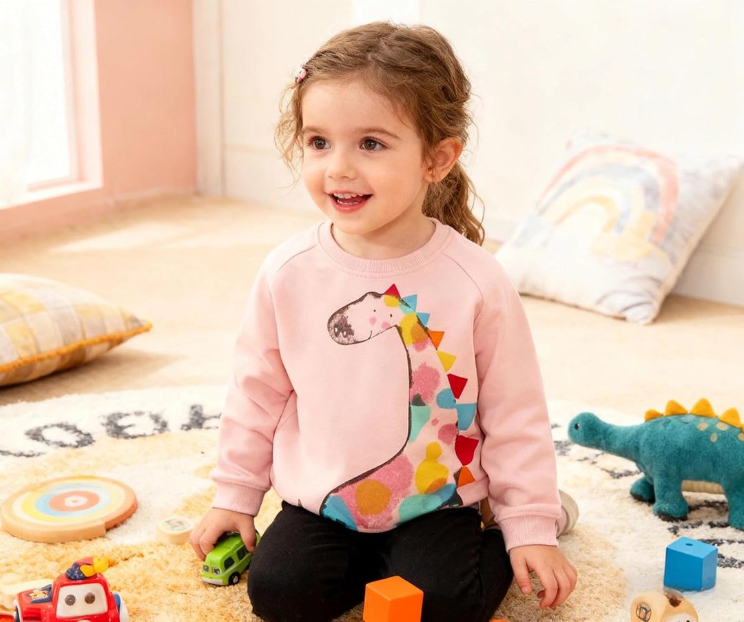 Codkkre Sweatshirt Mädchen Pullover für Kinder Süss Cartoon Sweater Mädchen Langarmshirts aus Baumwo