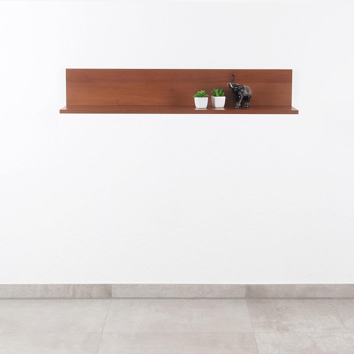 RICOO Wandregal 98 x 19 x 19 Braun Rustikal Eiche, Spanplatte aus Holz, Hängereral WM052-ER, Regal W
