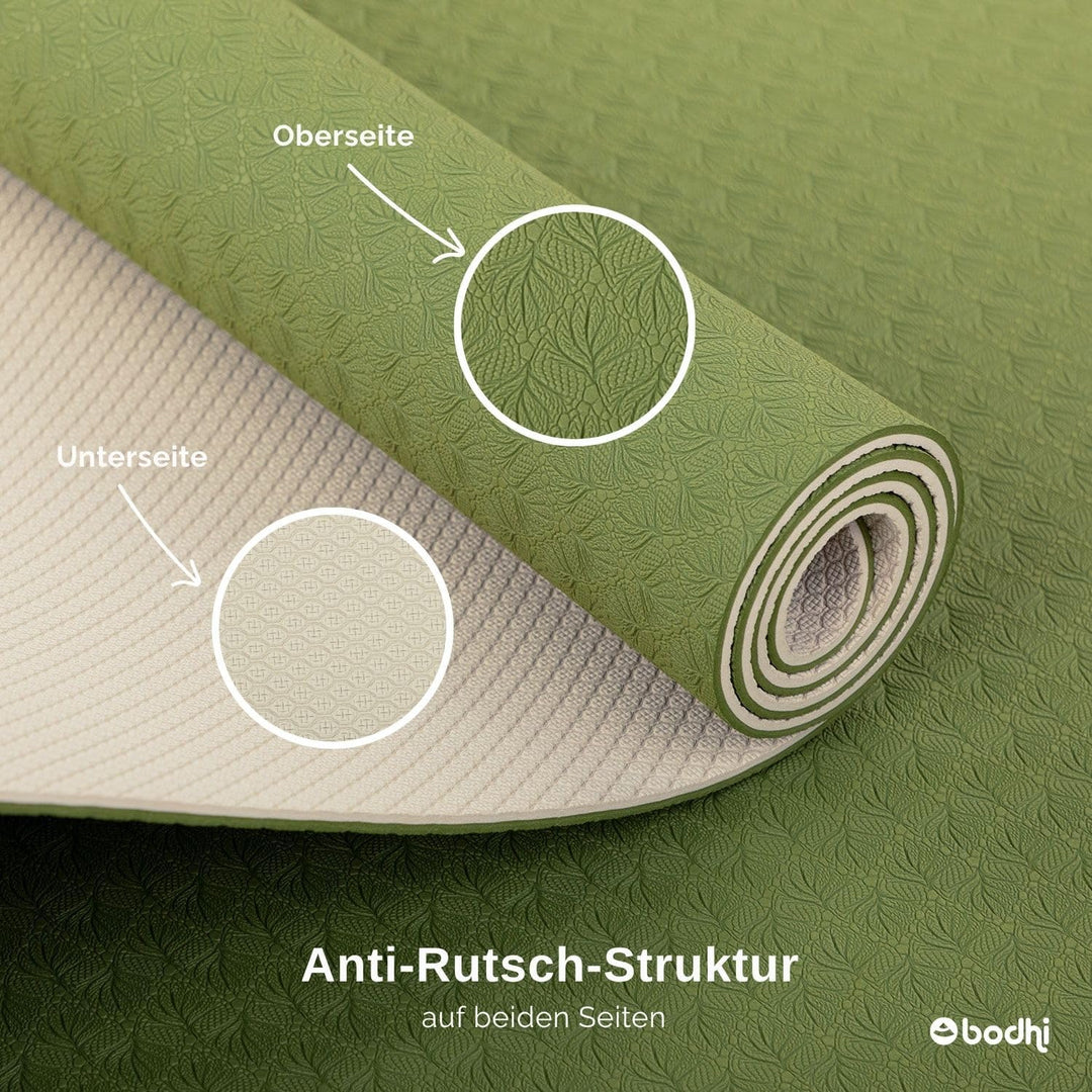 Bodhi Yoga Starter-Set Komplett | rutschfeste Yogamatte aus TPE inkl. 2 Yogablöcken aus Eva (Moosgum
