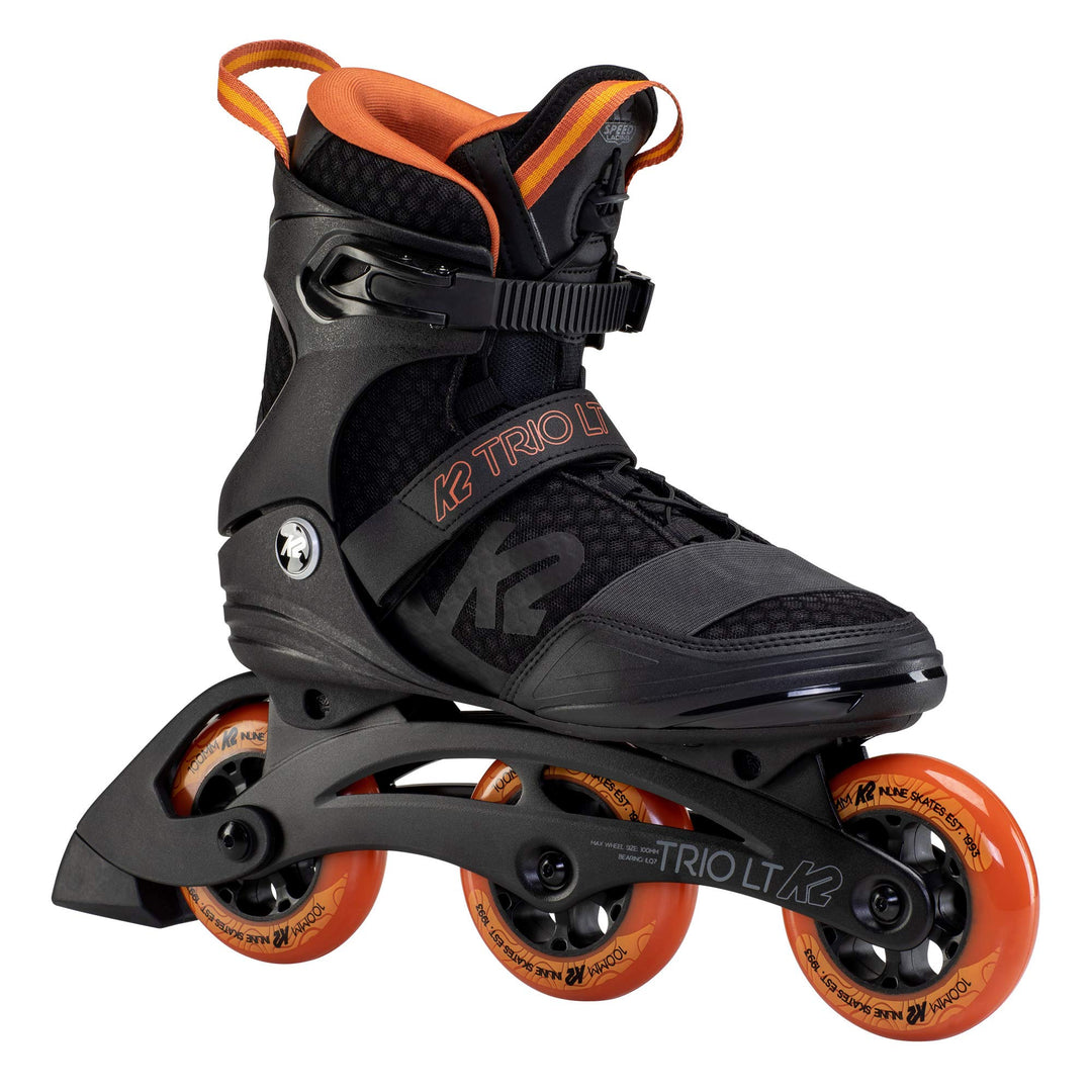 K2 Herren Trio Lt 100 M Inline Skates EU: 40.5 (UK: 7 / US: 8) black - orange, EU: 40.5 (UK: 7 / US:
