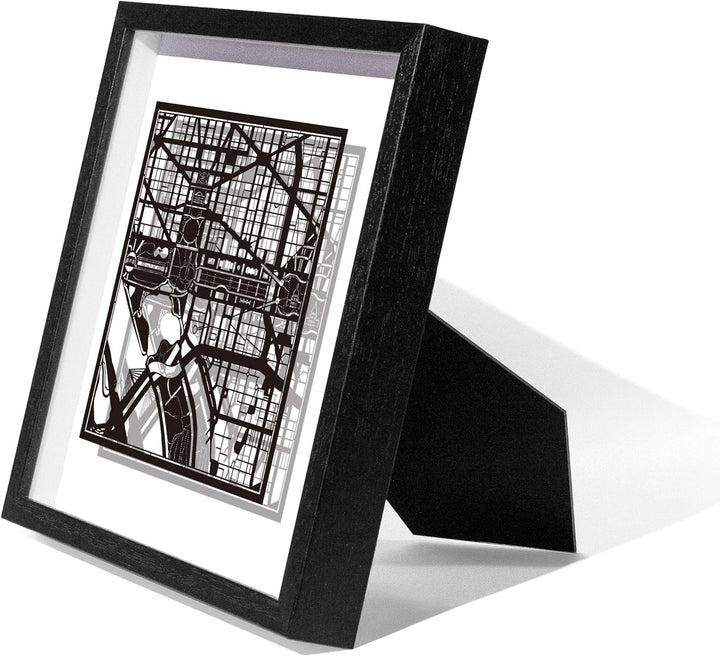 O3 DESIGN STUDIO - Marco de Papel para mapas, 22,8 x 22,8 cm, en Caja de Regalo, Fondo, autocambiant