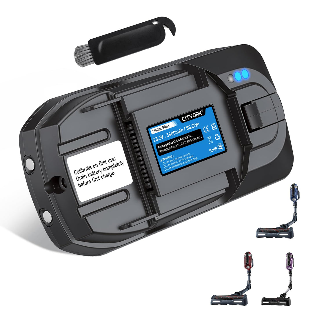 CITYORK 25.2V/3500mAh Akku für Rowenta X-Force Flex 11.60 Animal/Aqua Series, für Rowenta 25.2V RH98