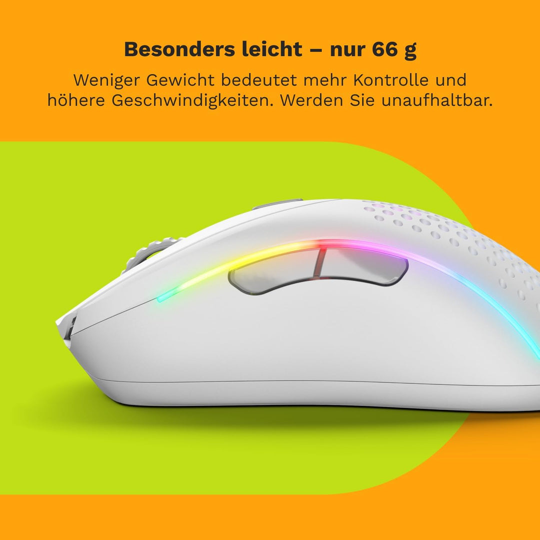 GLORIOUS Gaming Model D 2 Wireless Gaming Mouse - superleicht 66g, bis zu 210h Batterie, 26K Opt. Se