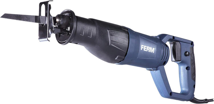 FERM Säbelsäge 710W - Soft Griff - mit 2 Sägeblätter für Holz (130mm-11TPI) und Metall (82mm - 30TPI