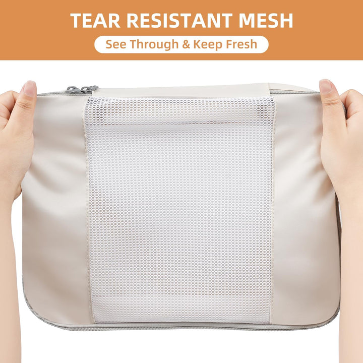 BAGAIL 8er-Set Packwürfel in verschiedenen Grössen Packorganizer für Reisezubehör Handgepäck Koffer