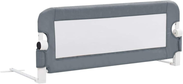 puraday Kleinkind-Bettschutzgitter Grau 102x42 cm Polyester Bettgitter Rausfallschutz Rausfallschutz