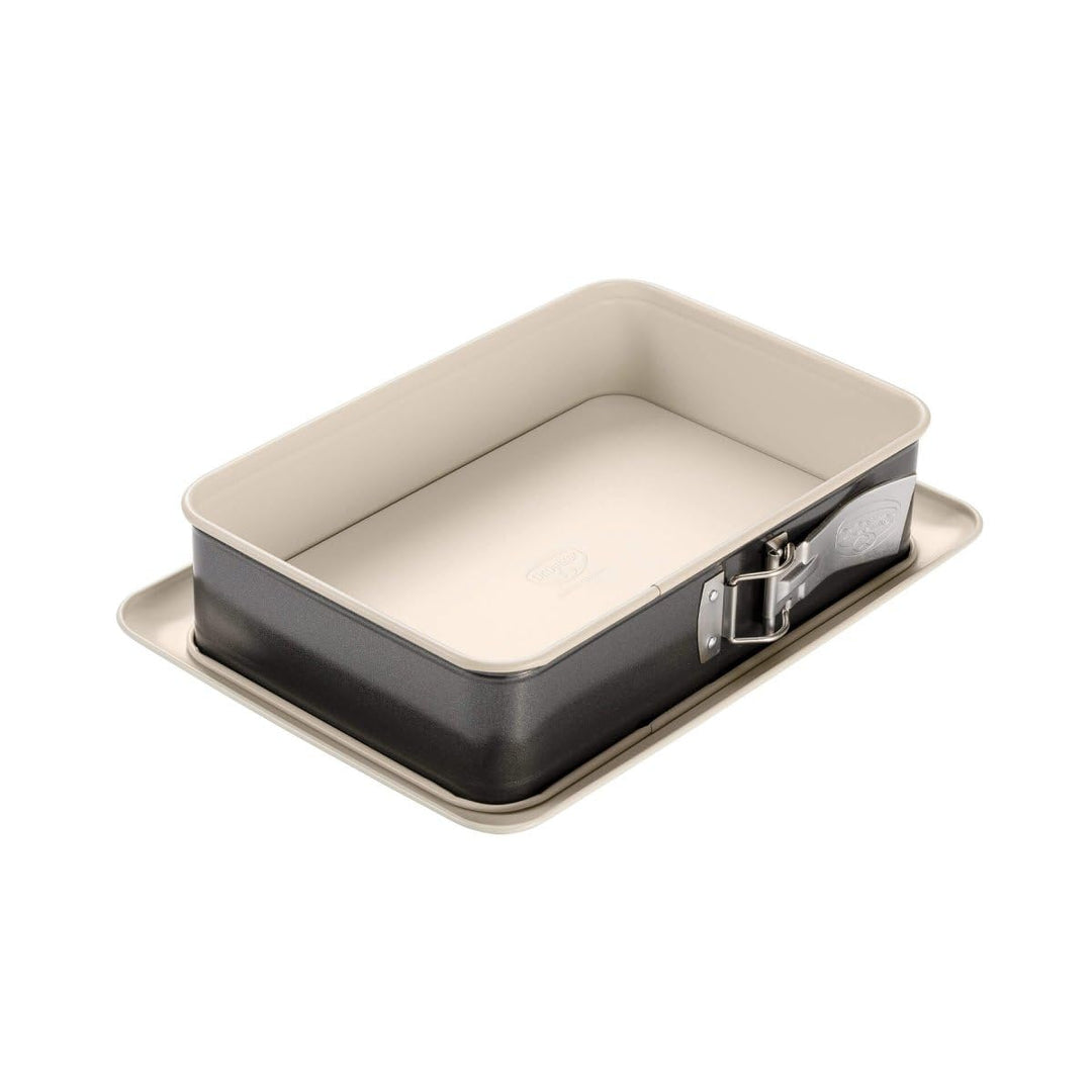 Dr. Oetker Rechteck-Springform mit Auslaufschutzboden 28 cm Back-Trend – Backform mit keramisch vers