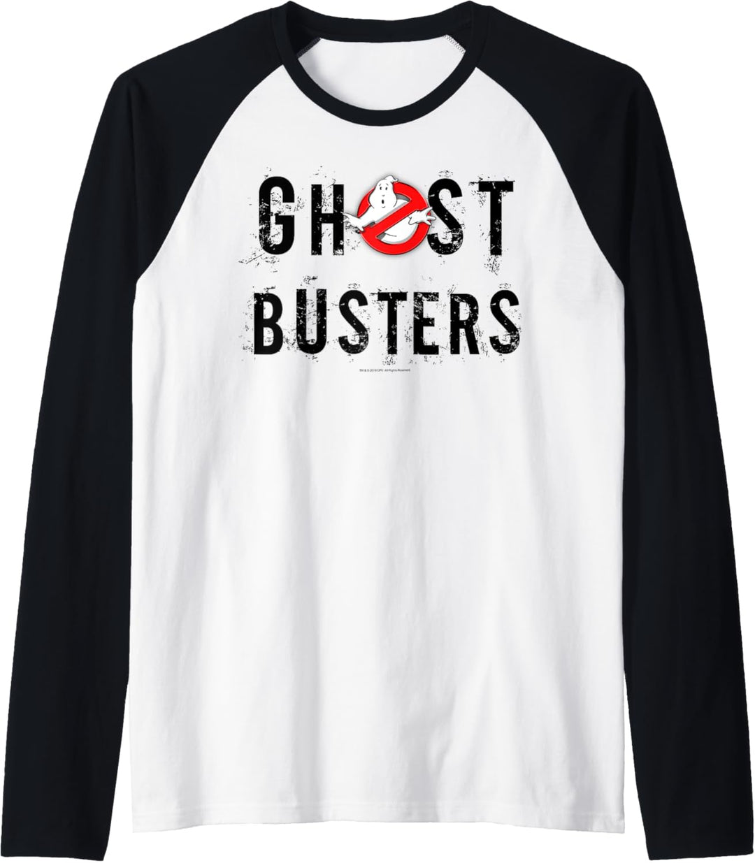 Ghostbusters Static Logo Text Raglan